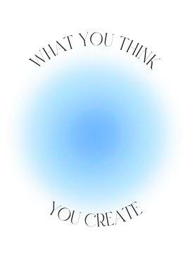 Inspirational Quote with Blue Aura