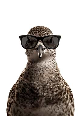Cool Sandpiper bird with Sunglasses