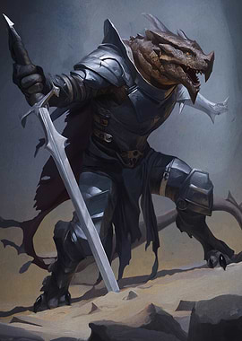 Dragonborn Warrior with Sword