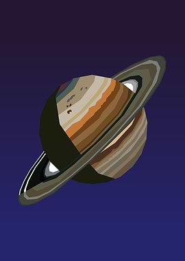Saturn Planet Illustration