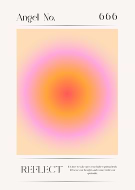 Angel Number 666 Reflect Poster