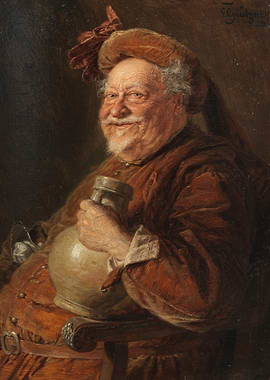 Man with Jug Portrait Painting