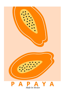 Papaya Fruit Illustration