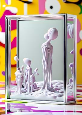 Abstract Figures in a Glass Box