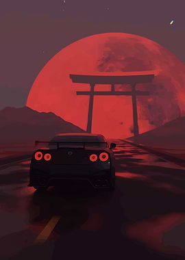 Nissan GTR at Torii Gate