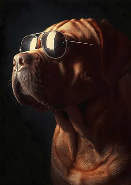 Labrador Dog with Sunglasses Portrait