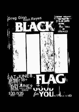 Black Flag Concert Poster