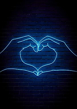 HEART HANDS Neon
