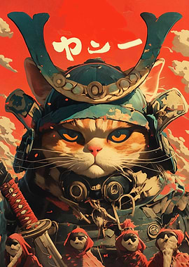 Samurai Cat Warrior