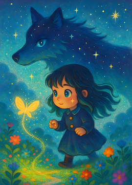 Starlit Path and Spirit Wolf