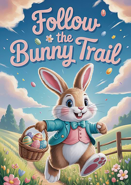 Follow the Bunny Trail Easter Art