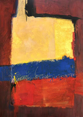 Abstract Painting with Geometric Shapes