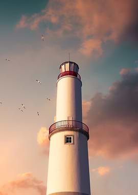 Lighthouse at Sunset