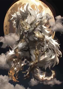 Werewolf under the moon