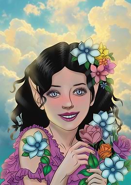 Ethereal Blossom Fairy Poster