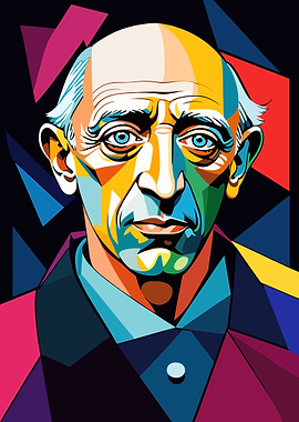 Colorful Portrait of an Elderly Man