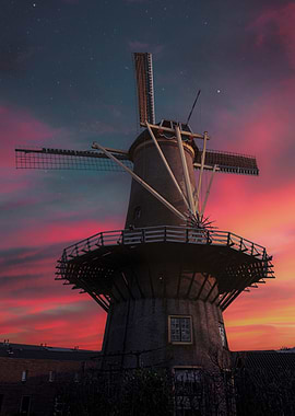 Windmill at Dusk