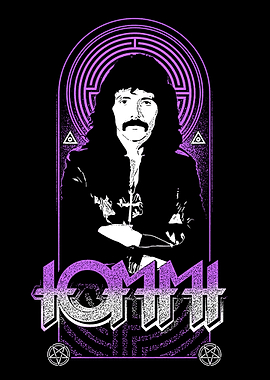Tommi Iommi Purple and Black Portrait