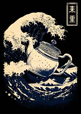 Teapot in the Great Wave