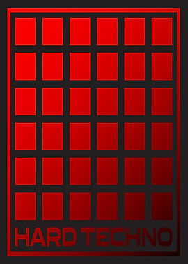 Hard Techno Red Grid