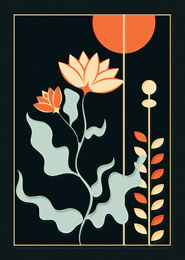 Floral Geometry – Sunrise Harmony