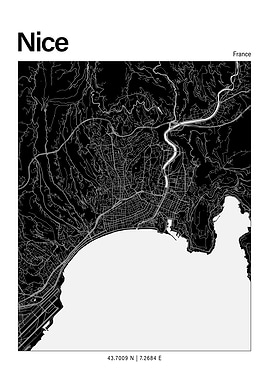 Nice Black and White Map