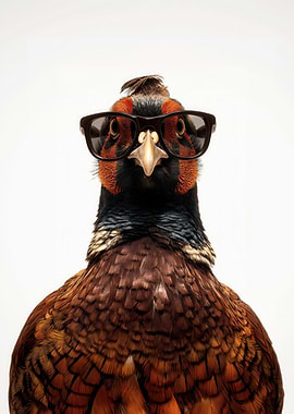 Cool Pheasant bird with Sunglasses
