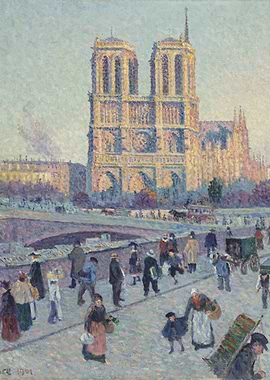 Notre-Dame, Paris, Impressionist Painting
