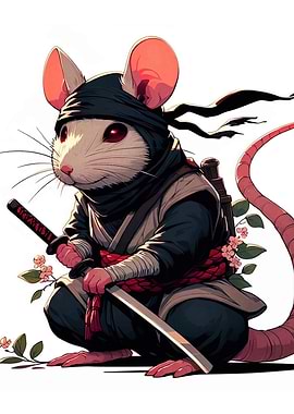 Ninja Mouse with Katana