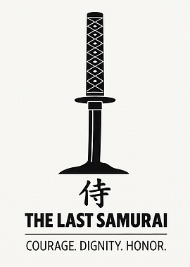 The Last Samurai Katana Minimalist Poster