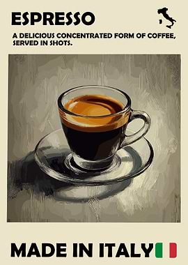 Espresso Coffee Art Print
