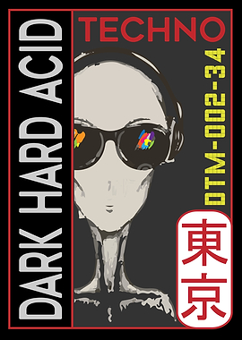 Dark Hard Acid Techno Poster
