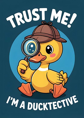 Ducktective Cartoon Illustration