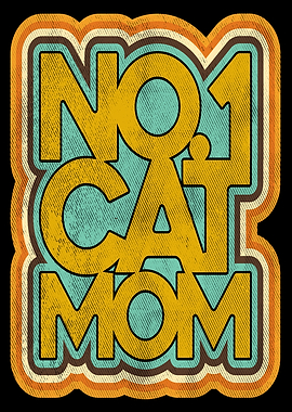 Cat Mom Retro Design