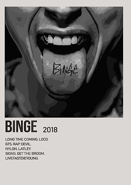 Machine Gun Kelly Binge 2018 Album Cover Art