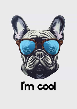Cool Bulldog with Sunglasses