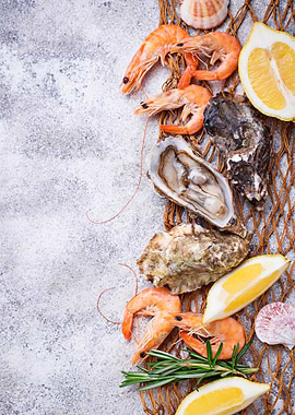 Seafood Still Life with Lemon