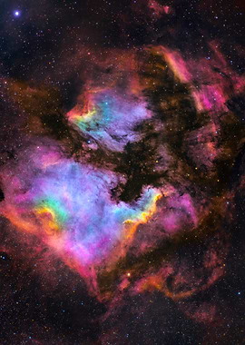 Colorful Nebula in Deep Space