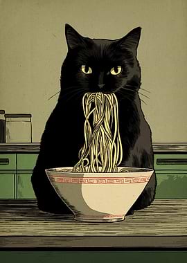 Cat Ramen Noodles