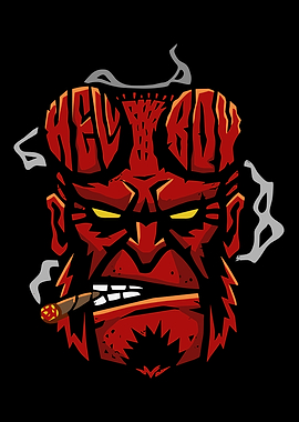 Hellboy Smoking Cigar