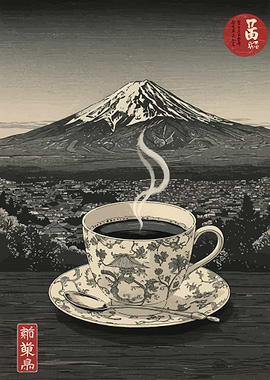 Mount Fuji Coffee Landscape