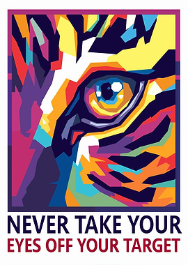 Tiger Eye Pop Art Poster