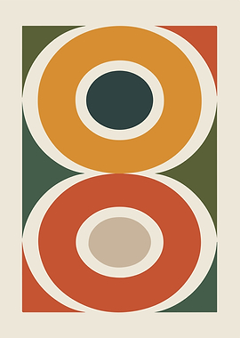 Abstract Geometric Circles Art