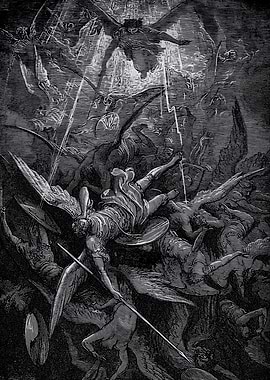 Angels and Demons Battle Illustration