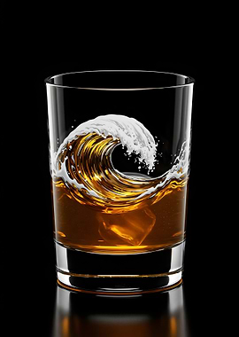 Whiskey Wave in Glass