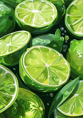 Fresh Green Limes Pattern