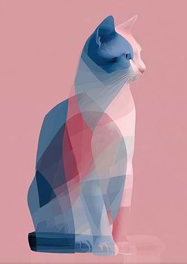 Abstract Cat Portrait