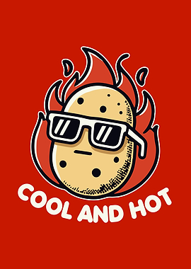Cool and Hot Potato Cartoon