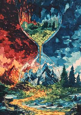 Hourglass of Nature: Fire and Ice