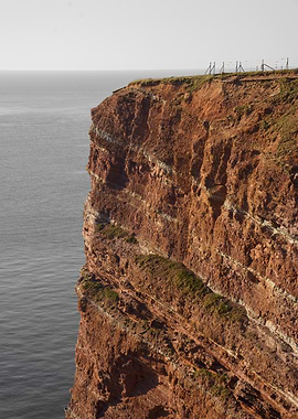 Coastal Cliff Landscape with view to the North sea - Helgoland